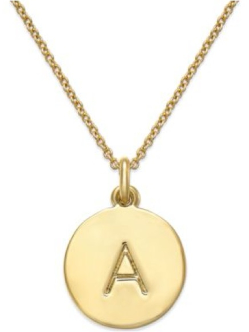 Kate Spade 12k Gold "One in a Million" Letter “A”Initial Pendant Necklace